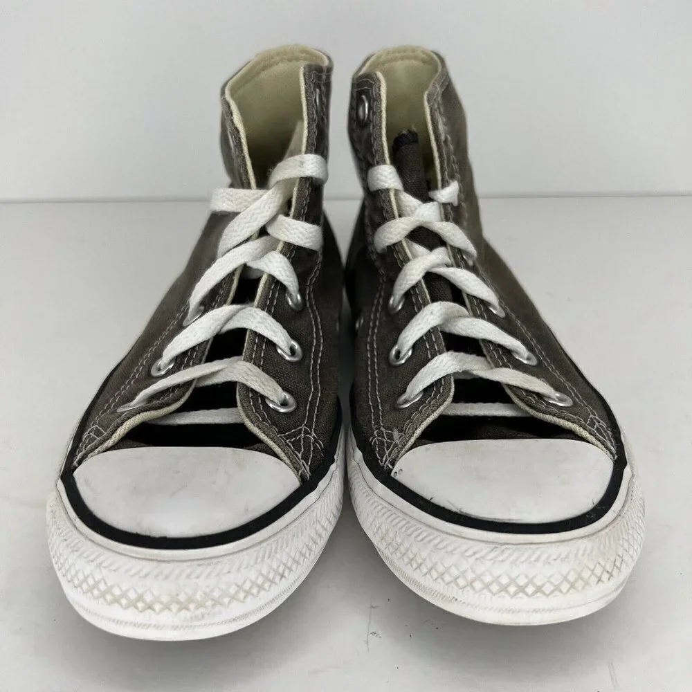 Converse All Star Retro High-Top Sneakers Youth Size 1 Gray White Basketball